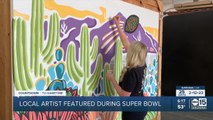 Local artist featured during Super Bowl