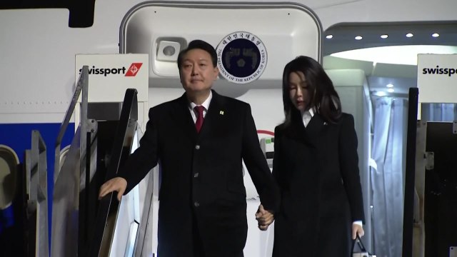 尹, 3박 4일 스위스 일정 시작...다보스포럼 참석 / YTN