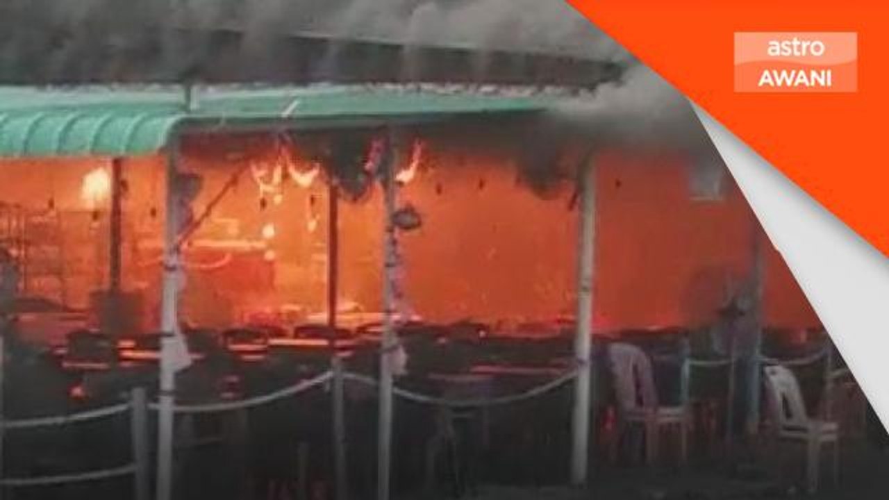 Premis makanan di Astaka Stadium Bandaraya terbakar