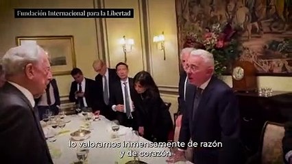 Encuentro álvaro uribe y vargas llosa en españa