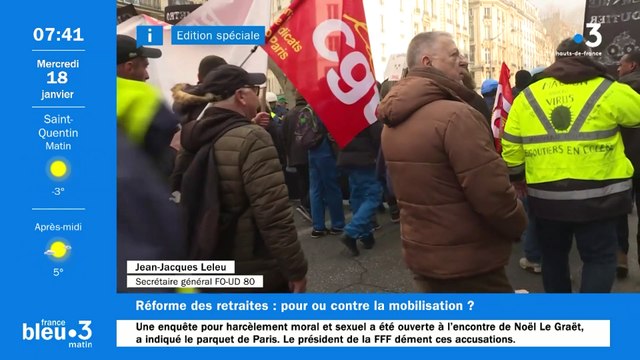 Réforme des retraites : Cette réforme est injuste, brutale , estime Jean -Jacques Leleu, de Force Ouvrière