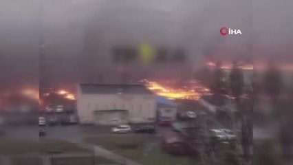 Ukrayna'da anaokulunun yanına helikopter düştü