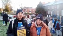 The picket line at Royal Hallamshire Hospital where Sheffield nurses have begun first of two days of strike action