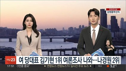 여 지지층 당대표 적합도…김기현 34.3%·나경원 22.8%