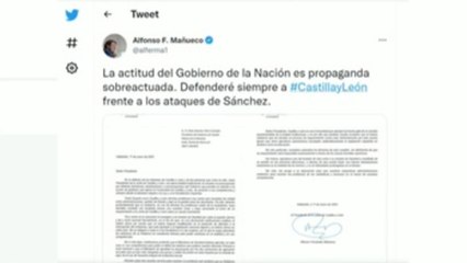 Mañueco califica de "propaganda sobreactuada" de la respuesta del Gobierno