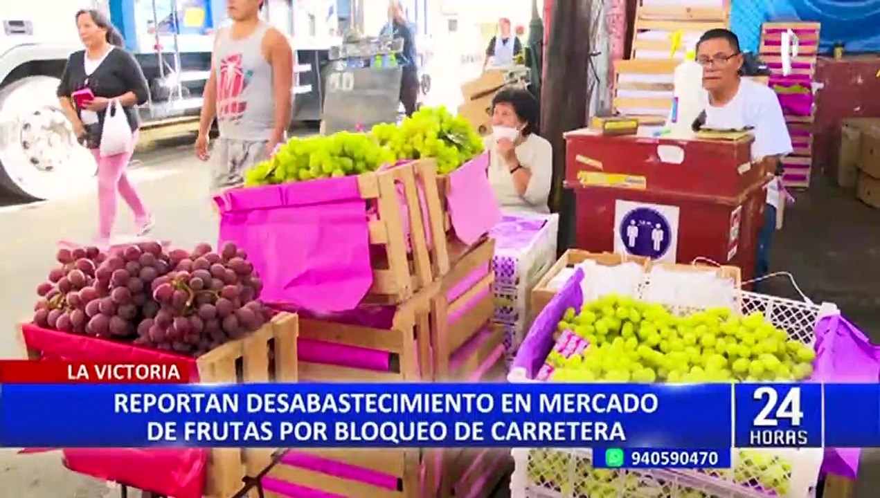 Mercado de Frutas: reportan desabastecimiento de algunos productos por bloqueos de carreteras