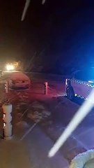 Las imágenes de la A-1 en Navarra cubierta de nieve