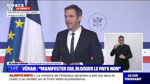 Pour Olivier Véran, les menaces de la CGT Énergie envers les élus qui voteront la réforme des retraites sont inacceptables