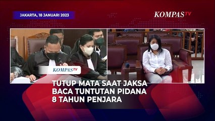 Putri Candrawathi Pejamkan Mata saat Jaksa Bacakan Tuntutan 8 Tahun Penjara