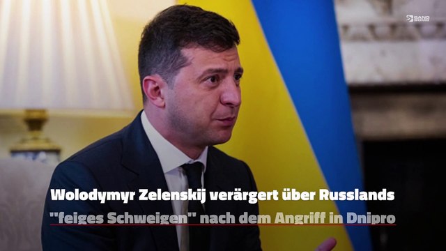 Wolodymyr Zelenskij verärgert über Russlands feiges Schweigen nach dem Angriff in Dnipro