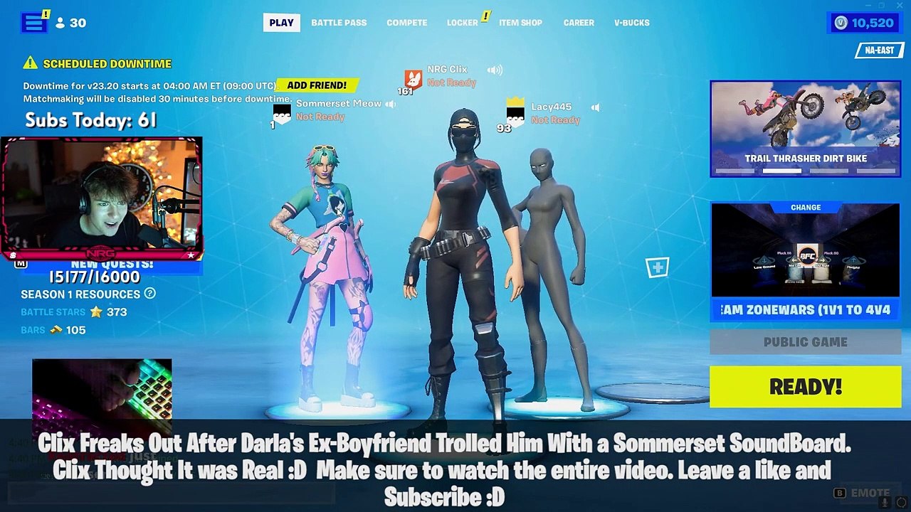CLIX _FREAKS OUT_ After SOMMERSET Joins His LOBBY With HER NEW BOYFRIEND! _TROLLED_ (Fortnite)