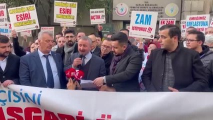 Öz Sağlık-İş Sendikası üyeleri maaşlarına zam yapılmasını talep etti