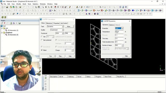 MD and Thermodynamic Stability Calculations in CASTEP or Dmol3 tool of Materials Studio