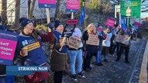 Nurses on the picket line in Sevenoaks