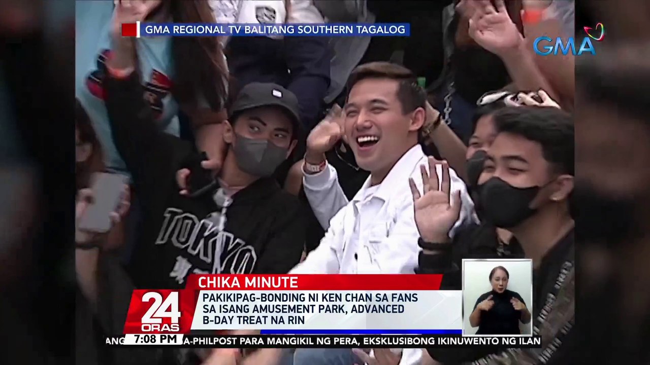 Pakikipag-bonding ni Ken Chan sa fans sa isang amusement park, advanced b-day treat na rin | 24 Oras