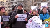 Ciudadanos ucranianos solicitan más armas a occidente luego de bombardeo a edificio residencial