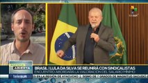 Presidente Lula se reúne con centrales sindicales en Brasil