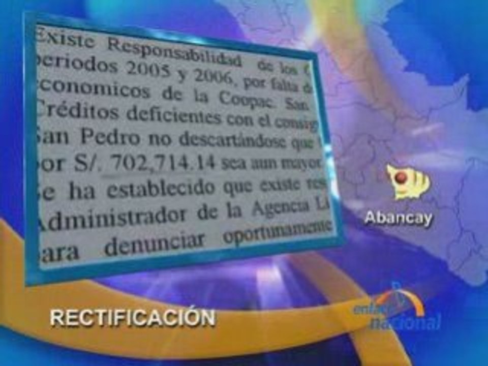 RECTIFICACIÓN  - ABANCAY