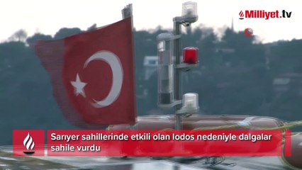 İstanbul’da lodos etkili oldu, dalgalar sahile vurdu