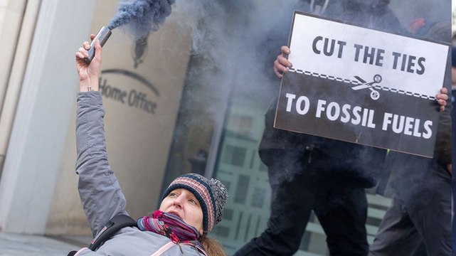 Extinction Rebellion activists target Home Office building in London to protest coal mine plans