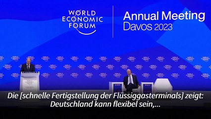 Scholz preist in Davos "neue deutsche Schnelligkeit"