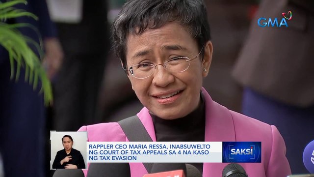 Rappler CEO Maria Ressa, inabsuwelto ng Court of Tax Appeals sa 4 na kaso ng tax evasion | Saksi