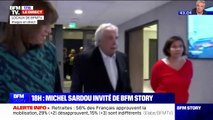 Michel Sardou arrive dans les locaux de BFMTV