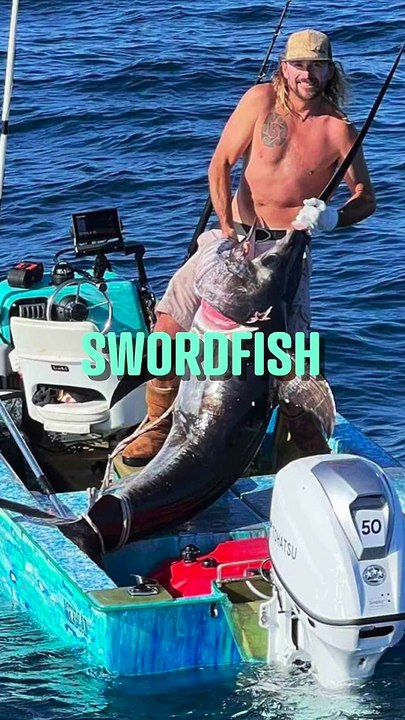 Huge Swordfish from Tiny Boat