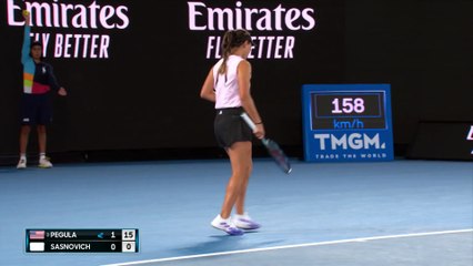 Pegula - Sasnovich - Les temps forts du match - Open d'Australie
