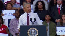 Obama Defends Heckler at Clinton Rally