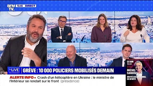 Raquel Garrido donne une leçon de journalisme à Bruce Toussaint sur BFMTV le mercredi 17 janvier 2023