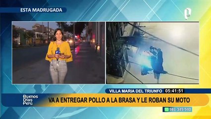 VMT: Motociclista va entregar pollo a la brasa y le roban su moto