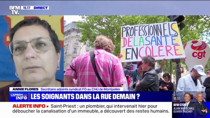 Annie Flores (FO au CHU de Montpellier): "On nous applaudit pendant des mois avec le Covid et maintenant, on nous met deux ans de peine supplémentaire"