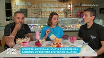 Catia Fonseca experimenta sorvetes de frutas nativas de Foz do Iguaçu  18/01/2023 16:53:15