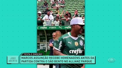 Marcos Assunção recebe homenagem do Palmeiras no Allianz Parque 18/01/2023 16:55:14
