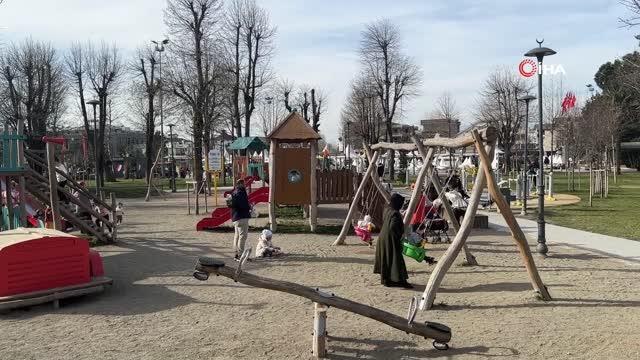 Ocak ayında hava sıcaklığı 23 derece ölçüldü, sıcak havayı fırsat bilenler parklara akın etti