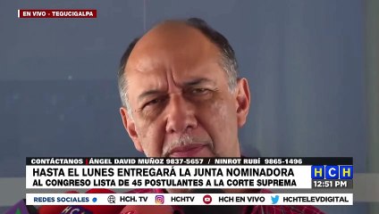 Download Video: Nómina de 45 magistrados se entregará hasta el día lunes, confirma Junta Nominadora