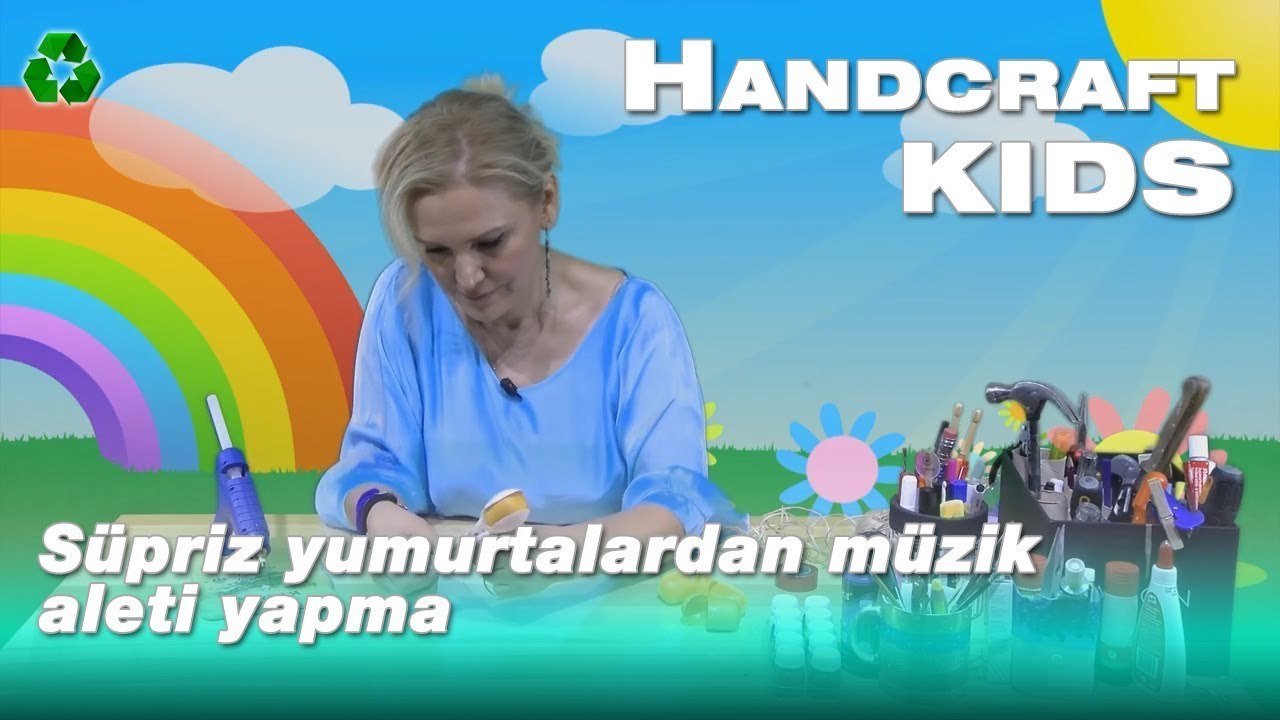 Sürpriz yumurtalardan müzik aleti yapma - Handcraft TV Kids