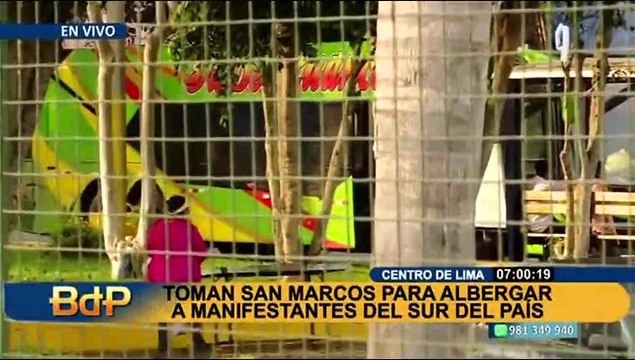 Toma en San Marcos: más de 300 manifestantes provenientes del sur están albergados en la universidad