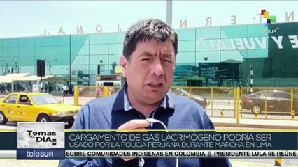 Cargamento de más de 28 mil cartuchos de gas lacrimógeno llega a Perú