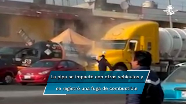 Persecución y balacera para frustrar robo de pipa en carretera Puebla-Tehuacán