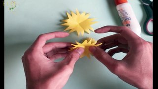 Easy And Beautiful Paper Flower Wall Hanging Idea #shorts #diy #craft #viral #baby
