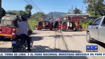¡Mototaxistas se suman a protesta por mal estado de carretera en Peña Blanca!