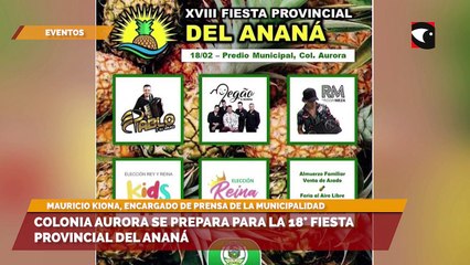 Colonia Aurora se prepara para la 18° Fiesta Provincial del Ananá