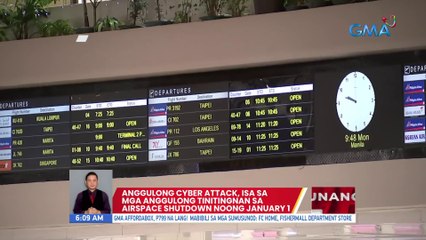 Anggulong cyber attack, isa sa mga anggulong tinitingnan sa airspace shutdown noong January 1 | UB