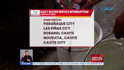 Ilang lugar sa Metro Manila at Cavite, makararanas ng 2 linggong daily water service interruption | UB