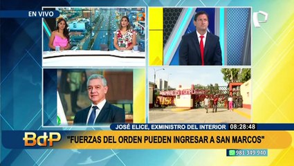 José Elice: “Fuerzas del orden pueden ingresar a San Marcos”