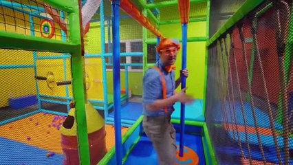 Blippi visita el Patio Cubierto Funtastic Playtorium | Aprende con blippi | Videos educativos part 1