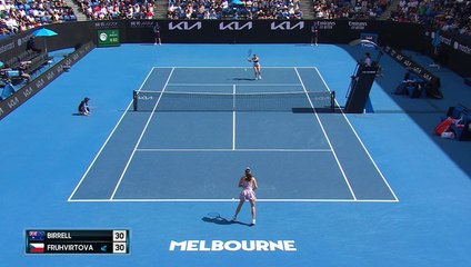 Birrell  - Fruhvirtova - Les temps forts du match - Open d'Australie