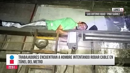 Hallan a sujeto robando cable dentro del Metro de la CDMX